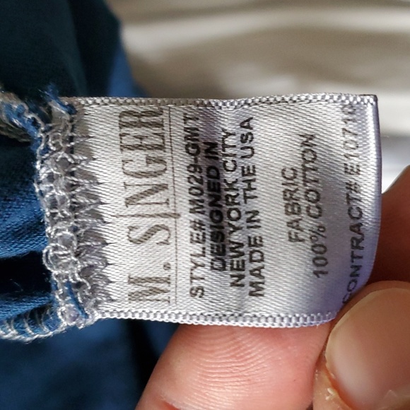 M. Singer Lightweight Blue Hoodie - Picture 4 of 4